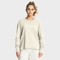 Carolina Panthers Women's Dove Legacy Long Sleeve T-Shirt Cream - Fanatics