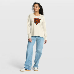 Chicago Bears Women's Dove Legacy Long Sleeve T-Shirt Cream - Fanatics