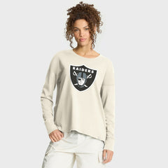 Las Vegas Raiders Women's Dove Legacy Long Sleeve T-Shirt Cream - Fanatics