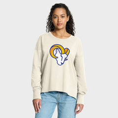Los Angeles Rams Women's Dove Legacy Long Sleeve T-Shirt Cream - Fanatics