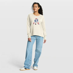 New England Patriots Women's Dove Legacy Long Sleeve T-Shirt Cream - Fanatics