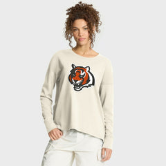 Cincinnati Bengals Women's Dove Legacy Long Sleeve T-Shirt Cream - Fanatics