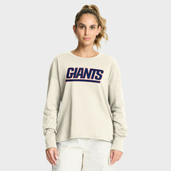 New York Giants Women's Dove Legacy Long Sleeve T-Shirt Cream - Fanatics