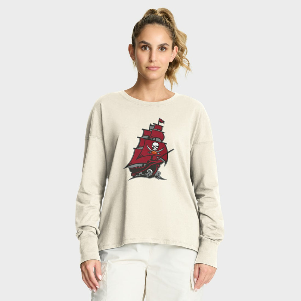 Tampa Bay Buccaneers Women's Dove Legacy Long Sleeve T-Shirt Cream - Fanatics