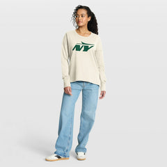 New York Jets Women's Dove Legacy Long Sleeve T-Shirt Cream - Fanatics