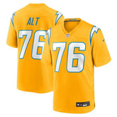 Joe Alt Los Angeles Chargers Alternate Charger Power Game Player Jersey Gold - Nike