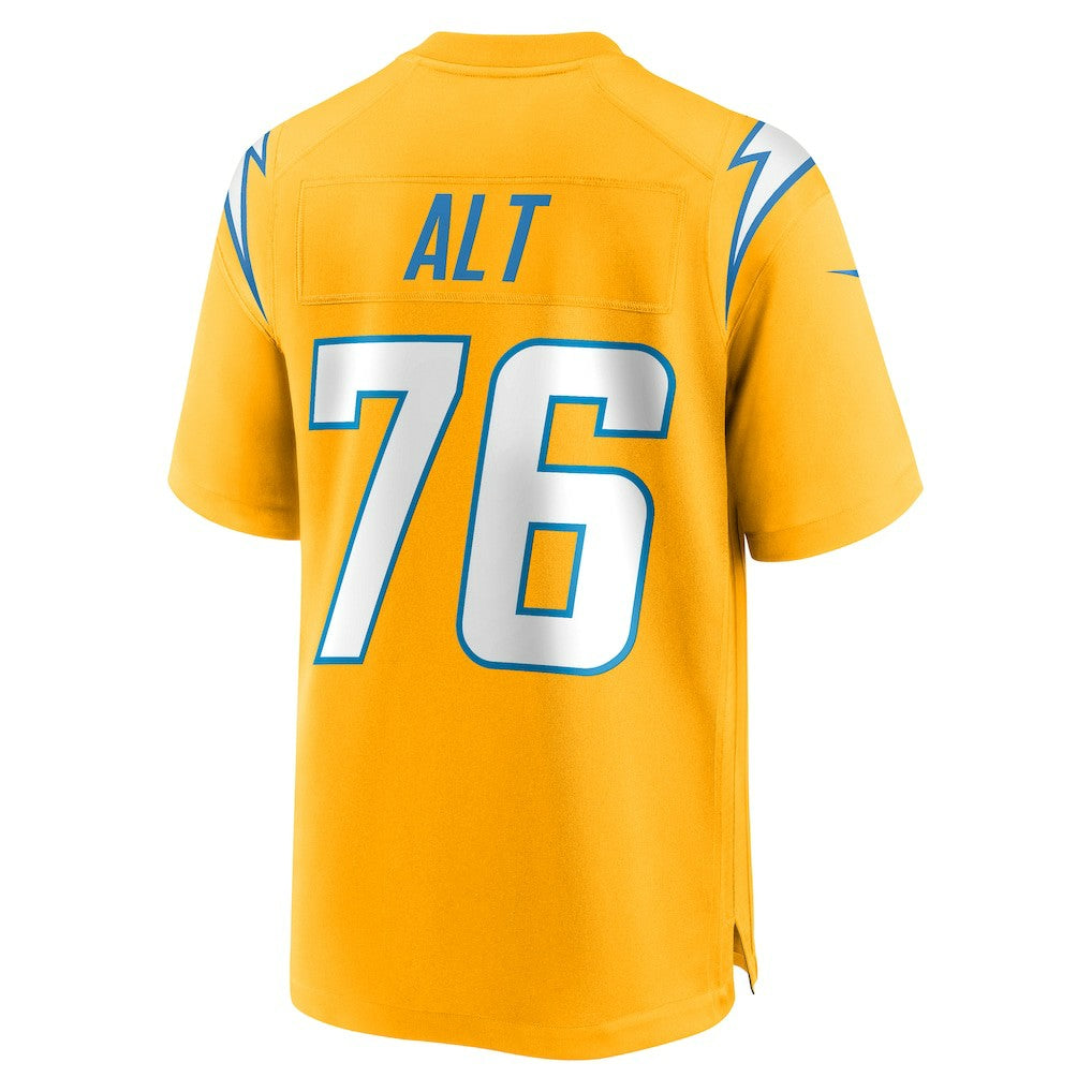 Joe Alt Los Angeles Chargers Alternate Charger Power Game Player Jersey - Gold | NFL Jerseys