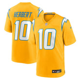 Justin Herbert Los Angeles Chargers Alternate Charger Power Game Player Jersey Gold - Nike
