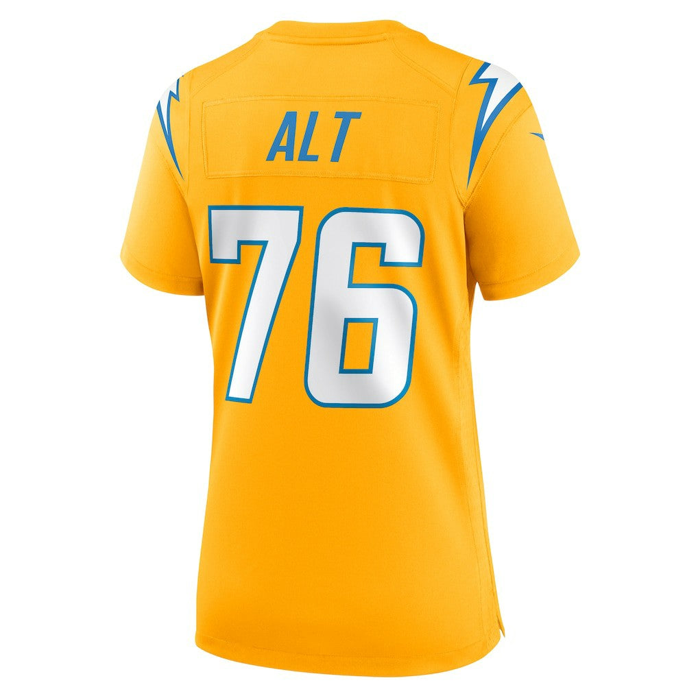 Joe Alt Los Angeles Chargers Women's Alternate Charger Power Game Jersey - Gold | NFL Jerseys