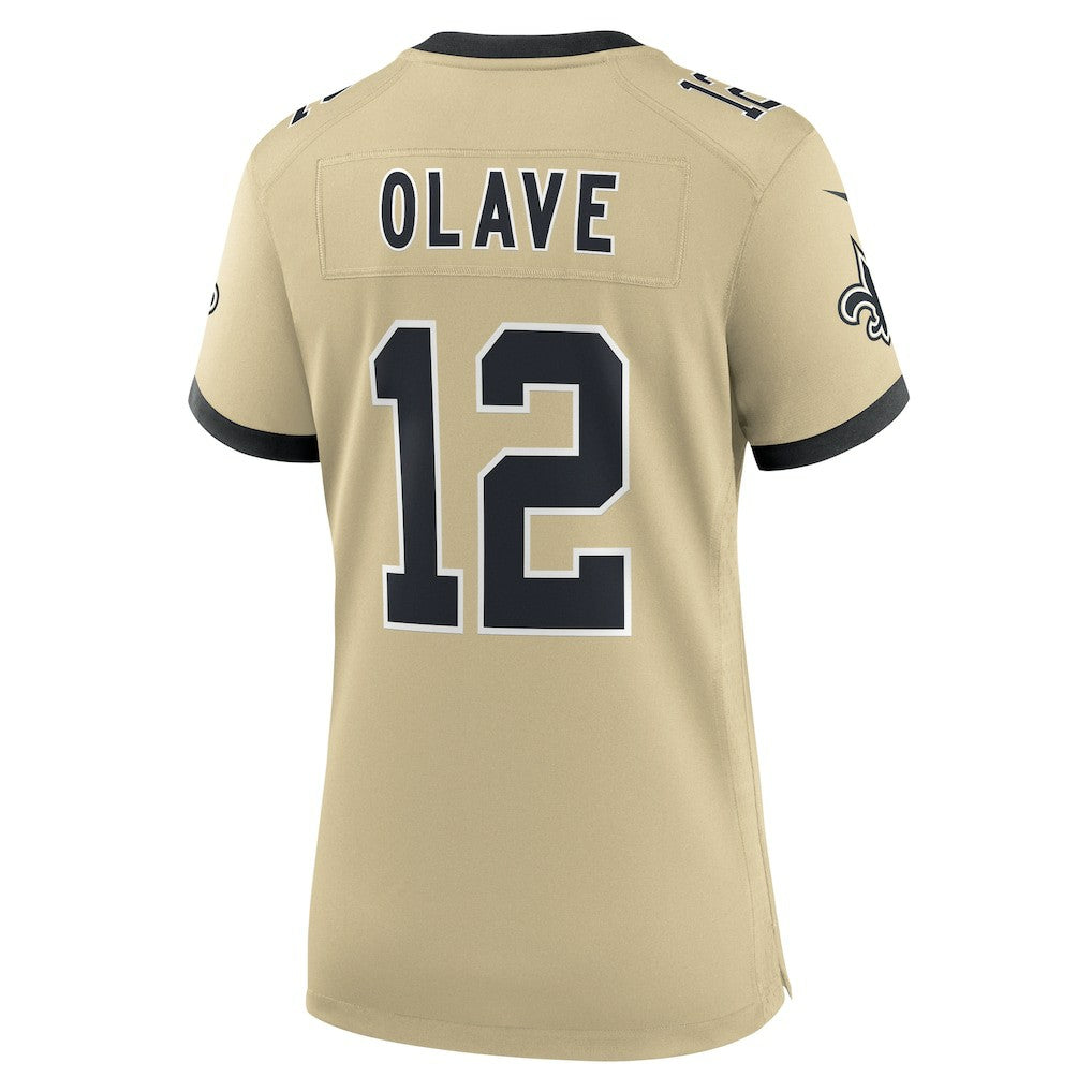 Chris Olave New Orleans Saints Women's Gameday Golds Alternate Game Player Jersey - Gold | NFL Jerseys