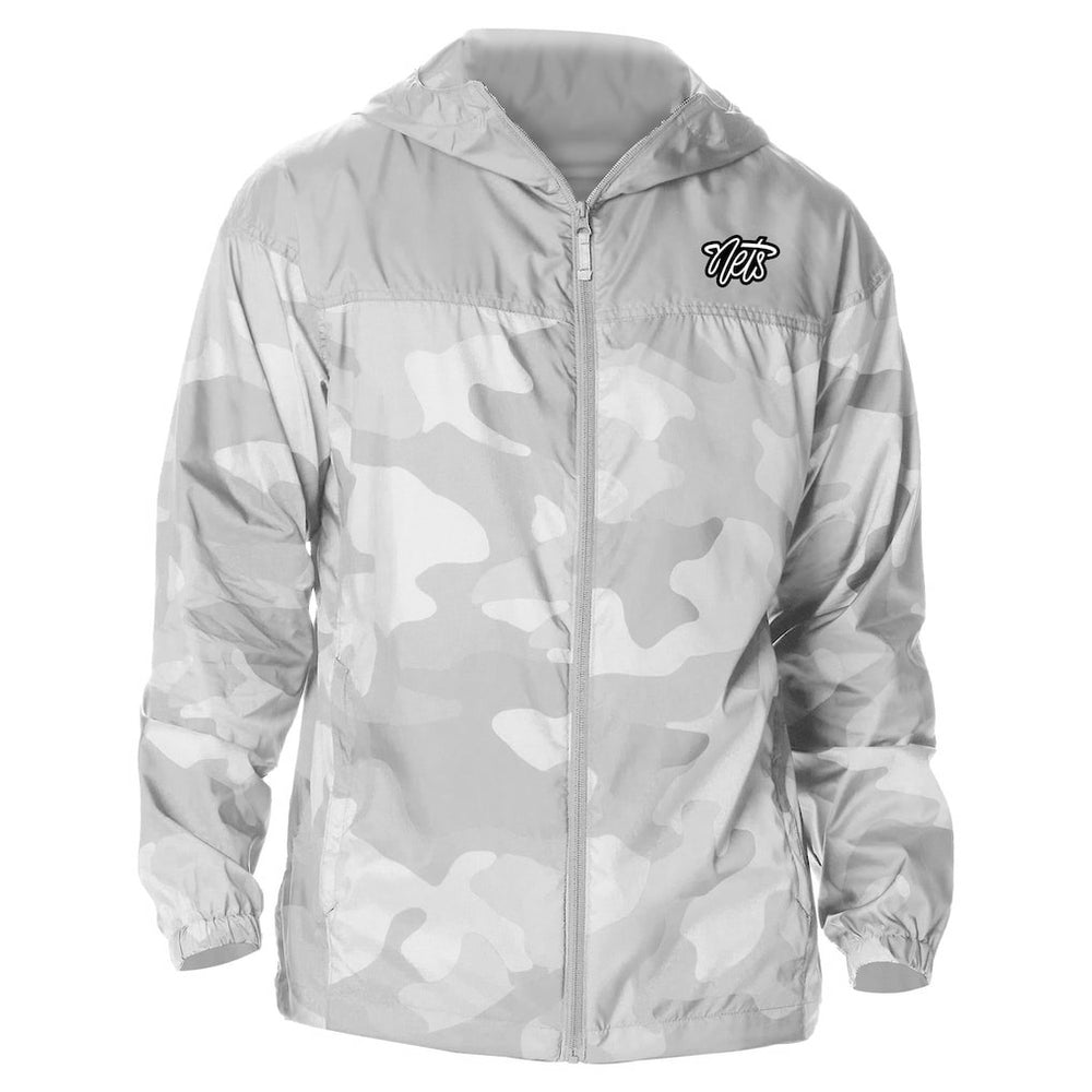 Columbia - Brooklyn Nets Camo Flash Challenger Windbreaker Full-Zip Jacket - Gray