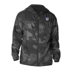 Columbia - Sacramento Kings Camo Flash Challenger Windbreaker Full-Zip Jacket - Black