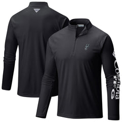 Columbia - San Antonio Spurs Terminal Tackle Raglan Omni-Shade Quarter-Zip Jacket - Black
