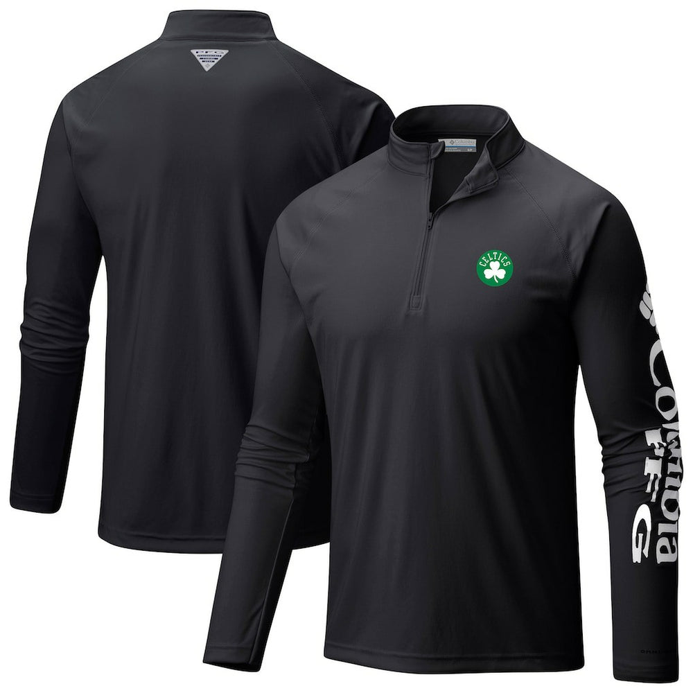 Columbia - Boston Celtics Terminal Tackle Raglan Omni-Shade Quarter-Zip Jacket - Black