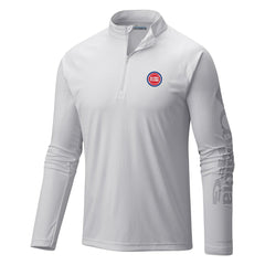 Columbia - Detroit Pistons Terminal Tackle Raglan Omni-Shade Quarter-Zip Jacket - White