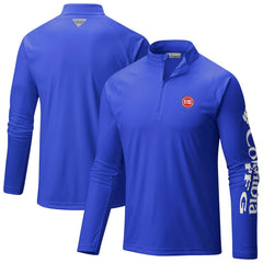 Columbia - Detroit Pistons Terminal Tackle Raglan Omni-Shade Quarter-Zip Jacket - Blue