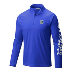 Columbia - Dallas Mavericks Terminal Tackle Raglan Omni-Shade Quarter-Zip Jacket - Blue