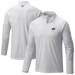 Columbia - Brooklyn Nets Terminal Tackle Raglan Omni-Shade Quarter-Zip Jacket - White