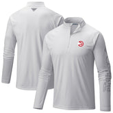 Columbia - Atlanta Hawks Terminal Tackle Raglan Omni-Shade Quarter-Zip Jacket - White