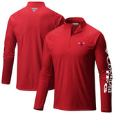 Columbia - Chicago Bulls Terminal Tackle Raglan Omni-Shade Quarter-Zip Jacket - Red