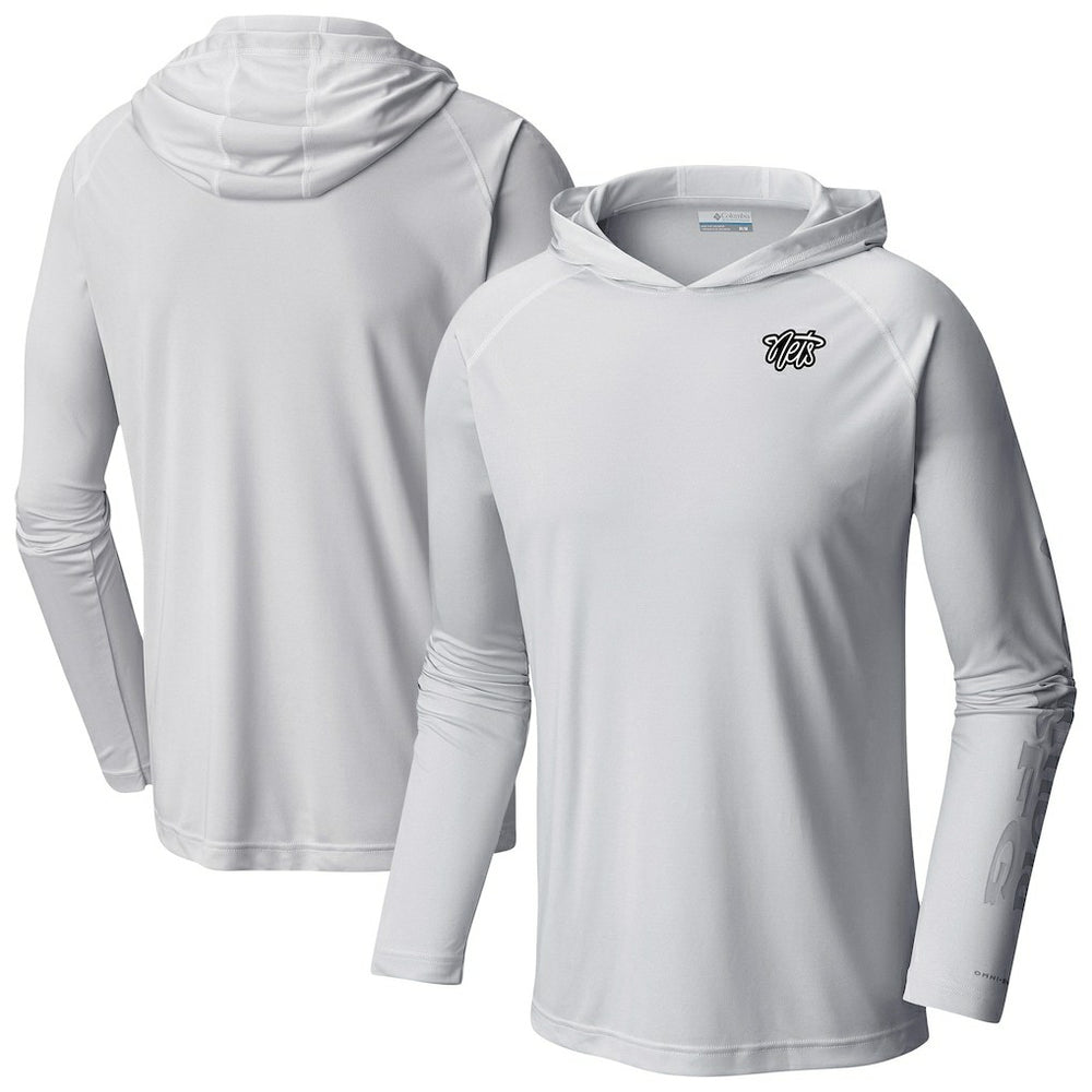 Columbia - Brooklyn Nets Terminal Tackle Long Sleeve Hoodie T-Shirt - White