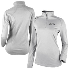 Columbia - San Antonio Spurs Women's Omni-Wick Shotgun 2.0 Quarter-Zip Pullover Top - Heather Gray