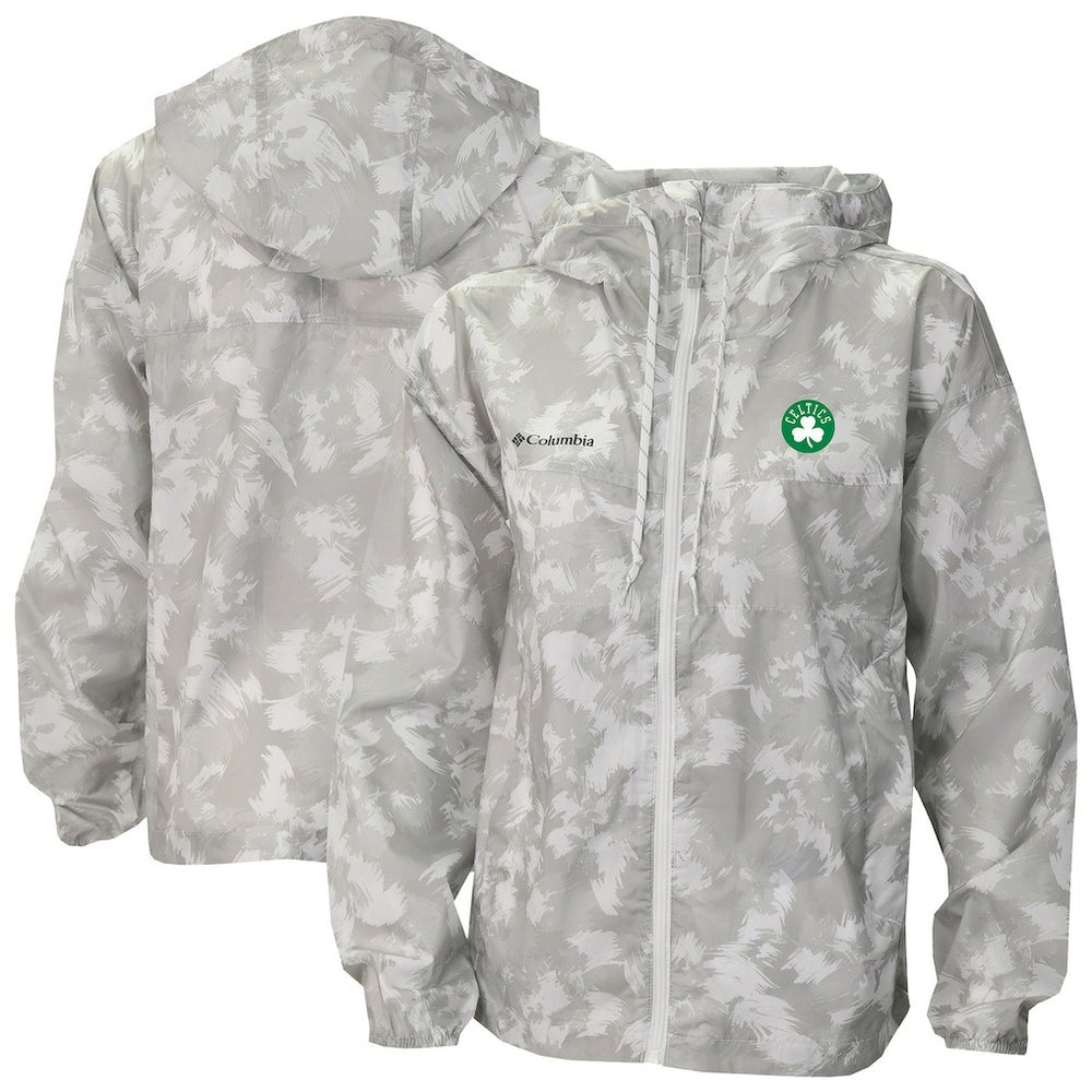 Columbia - Boston Celtics Women's Flash Challenger II Omni-Shade Full-Zip Windbreaker Jacket - Gray