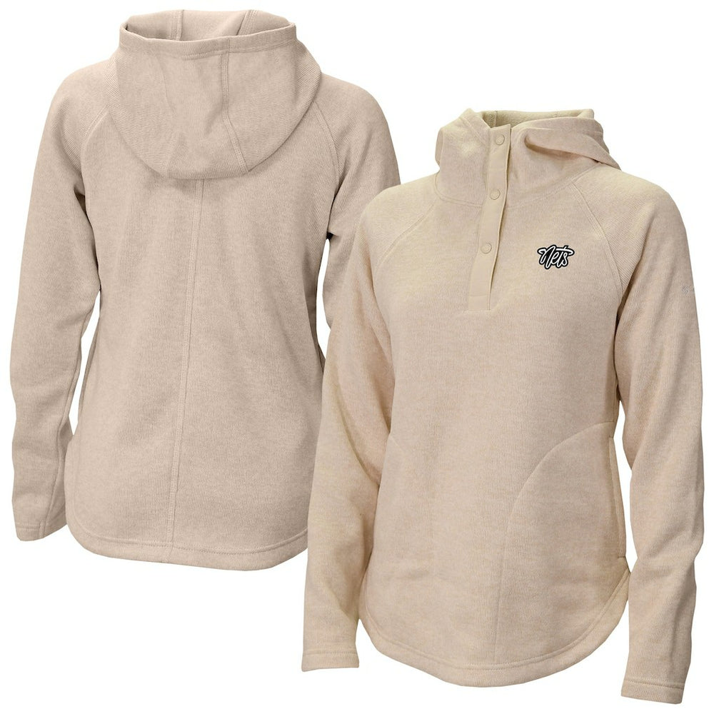 Columbia - Brooklyn Nets Women's Sweater Weather Quarter-Snap Hoodie - White