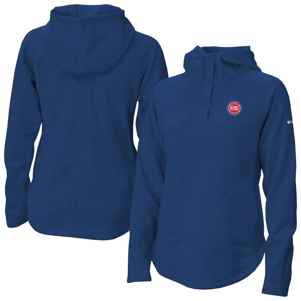 Columbia - Detroit Pistons Women's Sweater Weather Quarter-Snap Hoodie - Blue