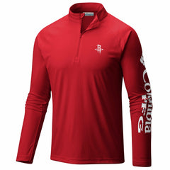 Columbia - Houston Rockets PFG Terminal Tackle Quarter-Zip Top - Red