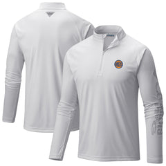 Columbia - New York Knicks PFG Terminal Tackle Quarter-Zip Top - White