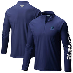 Columbia - Memphis Grizzlies PFG Terminal Tackle Quarter-Zip Top - Navy
