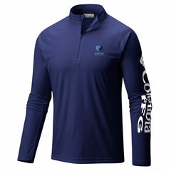 Columbia - Memphis Grizzlies PFG Terminal Tackle Quarter-Zip Top - Navy