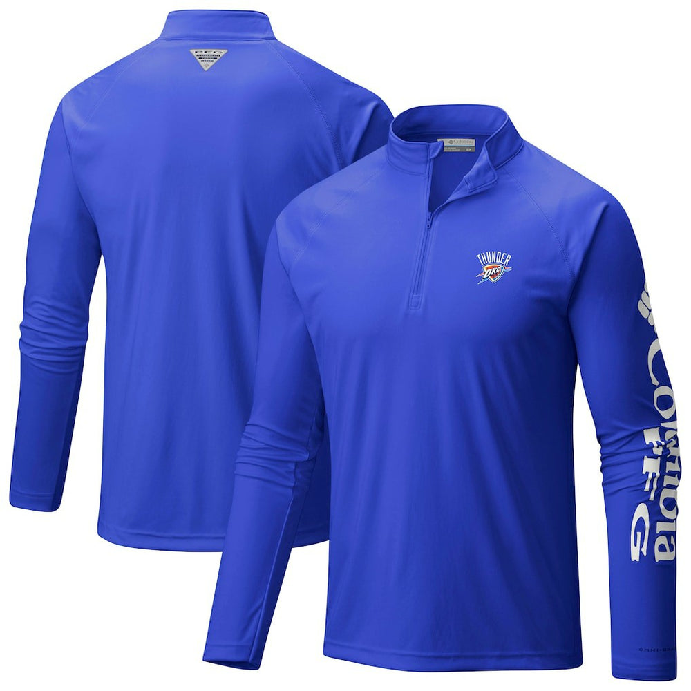 Columbia - Oklahoma City Thunder PFG Terminal Tackle Quarter-Zip Top - Blue