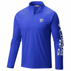Columbia - Oklahoma City Thunder PFG Terminal Tackle Quarter-Zip Top - Blue