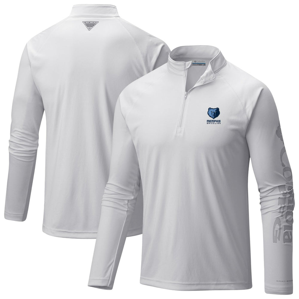 Columbia - Memphis Grizzlies PFG Terminal Tackle Quarter-Zip Top - White