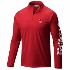 Columbia - Miami Heat PFG Terminal Tackle Quarter-Zip Top - Red