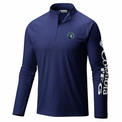 Columbia - Minnesota Timberwolves PFG Terminal Tackle Quarter-Zip Top - Navy