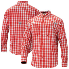 Columbia - Houston Rockets Super Tamiami Omni-Shade Long Sleeve Button-Down Shirt - Red