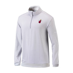 Columbia - Miami Heat Omni-Wick Even Lie Quarter-Zip Top - Gray/White