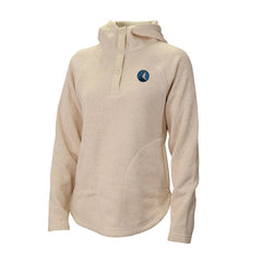 Columbia - Minnesota Timberwolves Women's Sweater Weather Quarter-Snap Hoodie - Cream