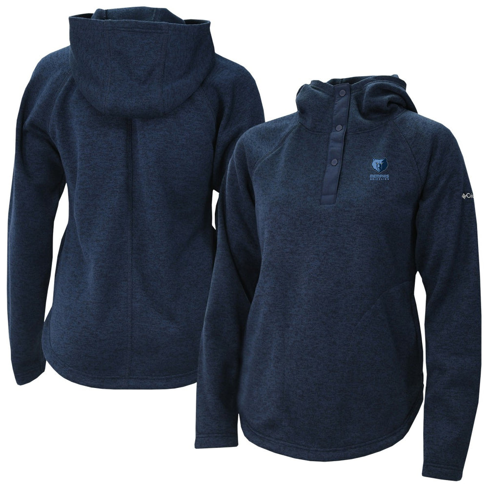 Columbia - Memphis Grizzlies Women's Sweater Weather Quarter-Snap Hoodie - Navy