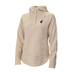 Columbia - Miami Heat Women's Sweater Weather Quarter-Snap Hoodie - Cream