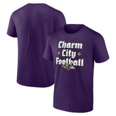 Baltimore Ravens Charm City Football T-Shirt Purple - Fanatics