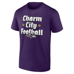 Baltimore Ravens Charm City Football T-Shirt Purple - Fanatics
