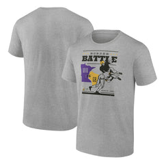 Minnesota Vikings vs. Green Bay Packers Battle Border T-Shirt Heather Gray - NFL