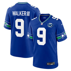Kenneth Walker III Seattle Seahawks Alternate 50th Season Game Jersey Royal - Nike