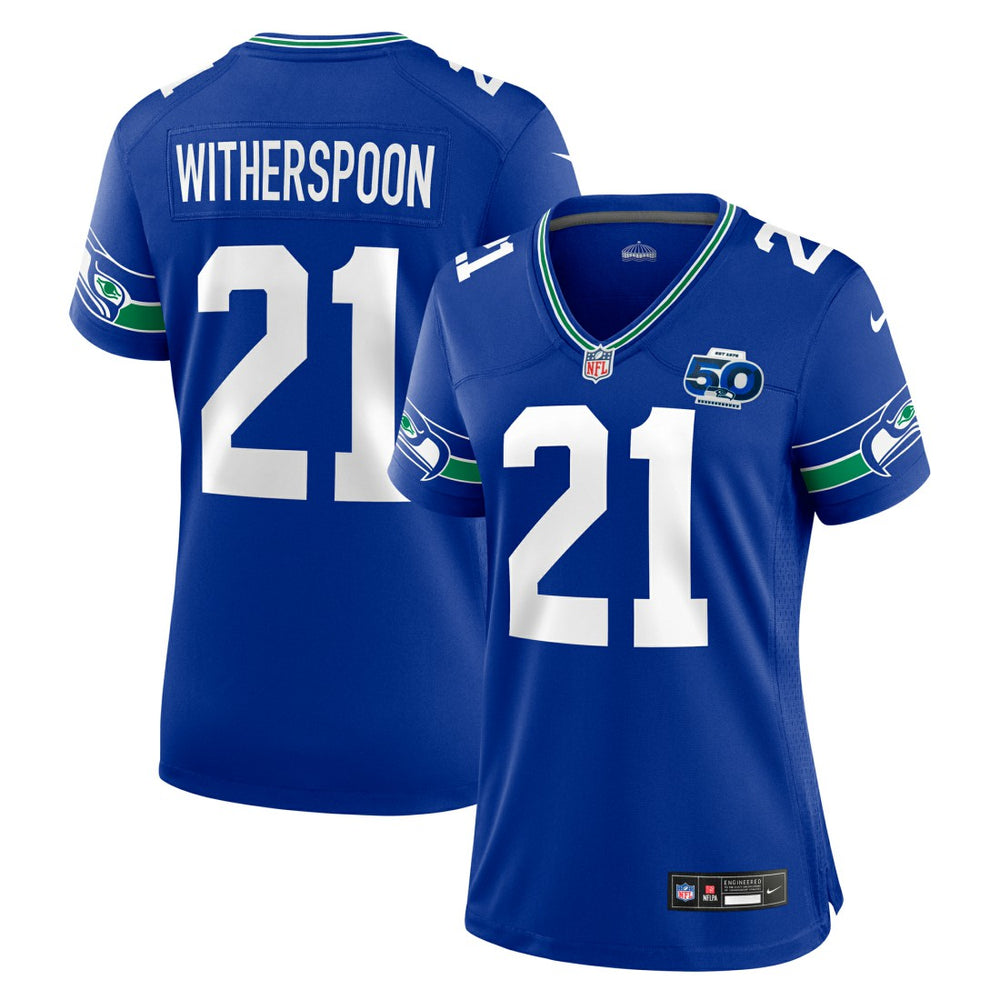 Devon Witherspoon Seattle Seahawks Women's Alternate 50th Season Game Jersey Royal - Nike
