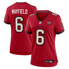 Baker Mayfield Tampa Bay Buccaneers Women's 50th Season Team Game Jersey Red - Nike