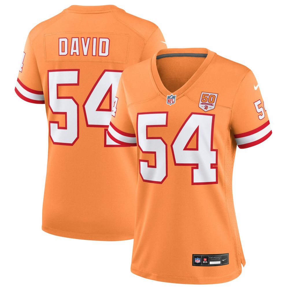 Lavonte David Tampa Bay Buccaneers Women's 50th Season Game Jersey Creamsicle - Nike